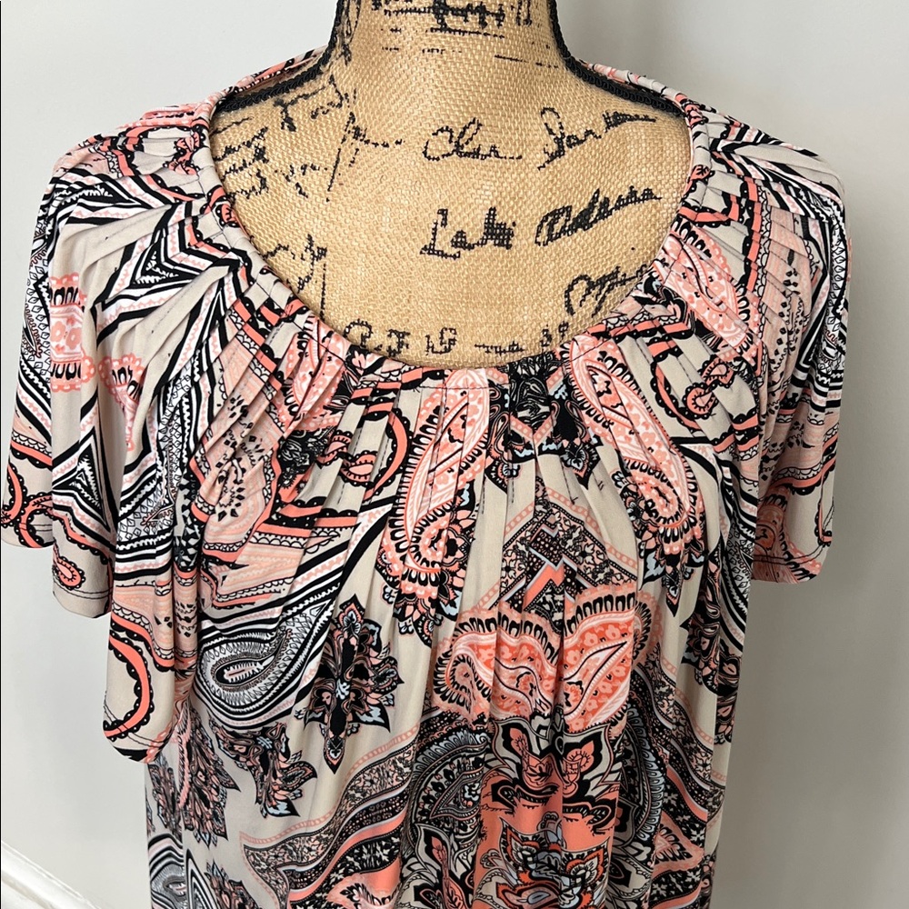 Style & co XL flowy stretch paisley blouse - Picture 2 of 5